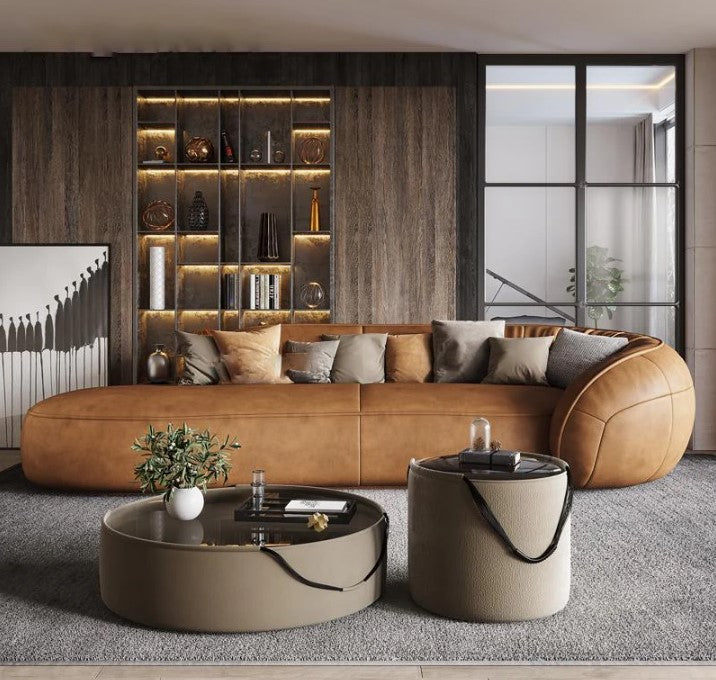 Comfortable Leather Chaise Lounge Sofa / Ruchi 