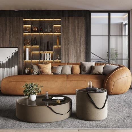 Comfortable Leather Chaise Lounge Sofa / Ruchi 