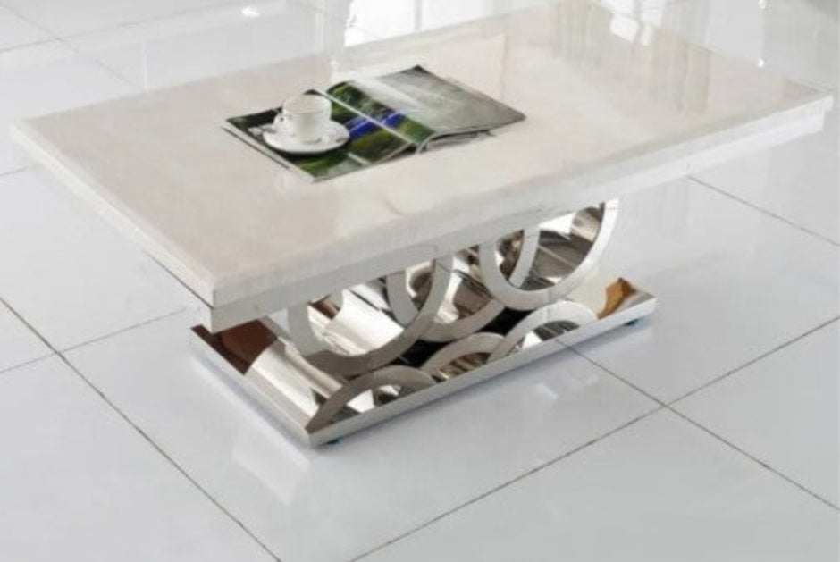 Modern Marble Rectangular Coffee Table / Ruchi