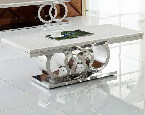 Modern Marble Rectangular Coffee Table / Ruchi