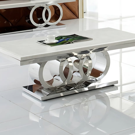 Modern Marble Rectangular Coffee Table / Ruchi