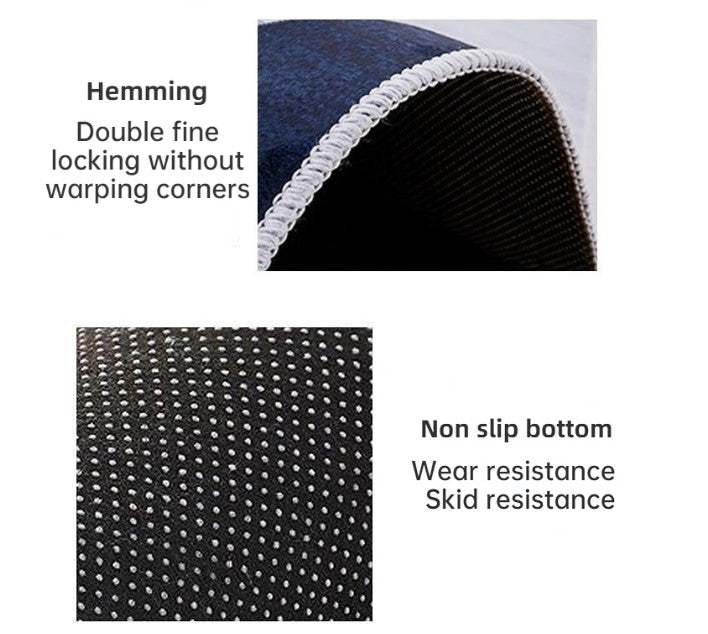 Geometric Non-Slip Polyester Hallway Runner Rug / Ruchi