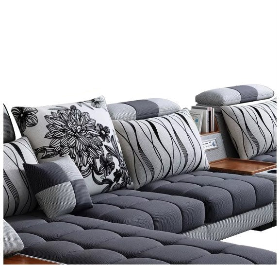 Modern Multifunctional Fabric Sectional Sofa