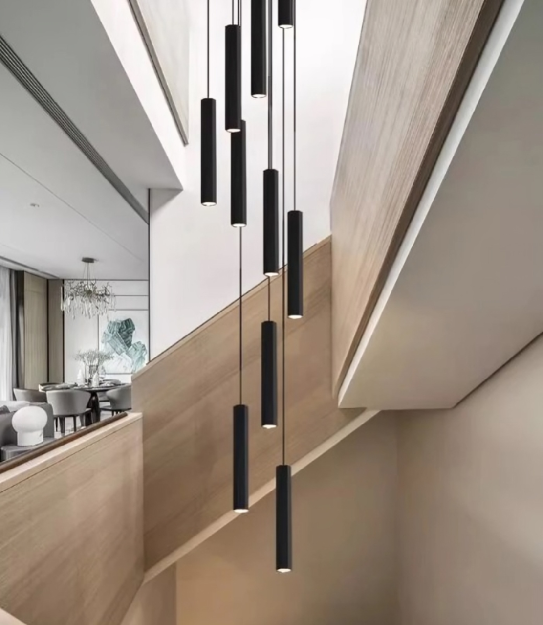 Black Modern LED Pendant Lighting / Ruchi