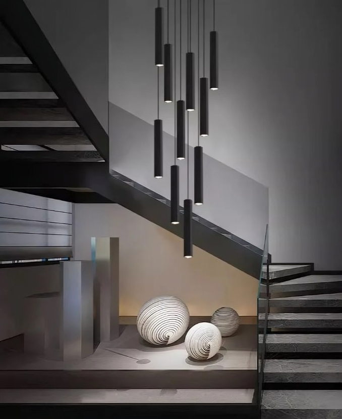 Black Modern LED Pendant Lighting / Ruchi