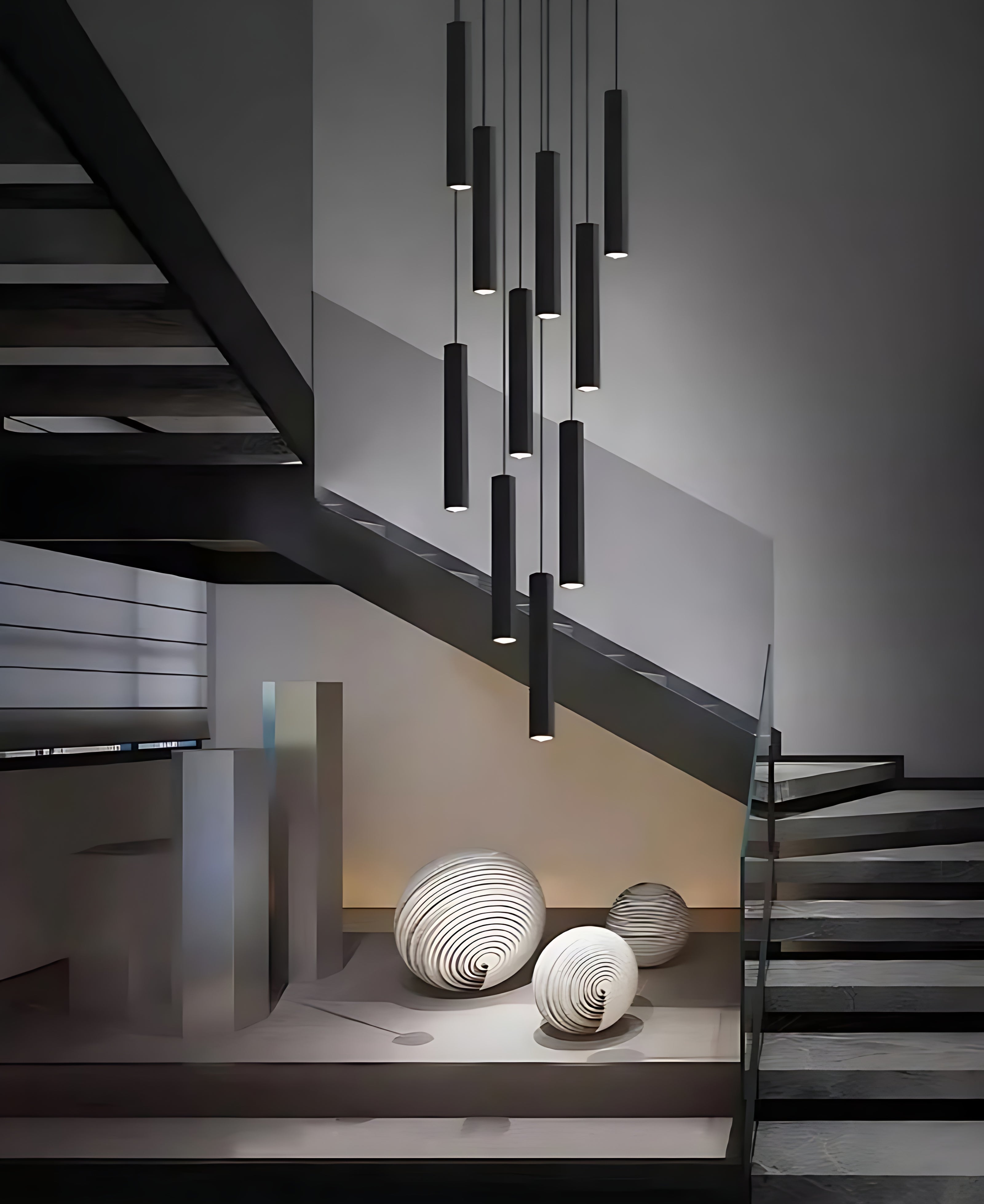 Black Modern LED Pendant Lighting / Ruchi