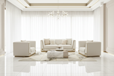 Royal Comfort Logo Designed 1-2-3 Fabric Sofa Set / Ruchi