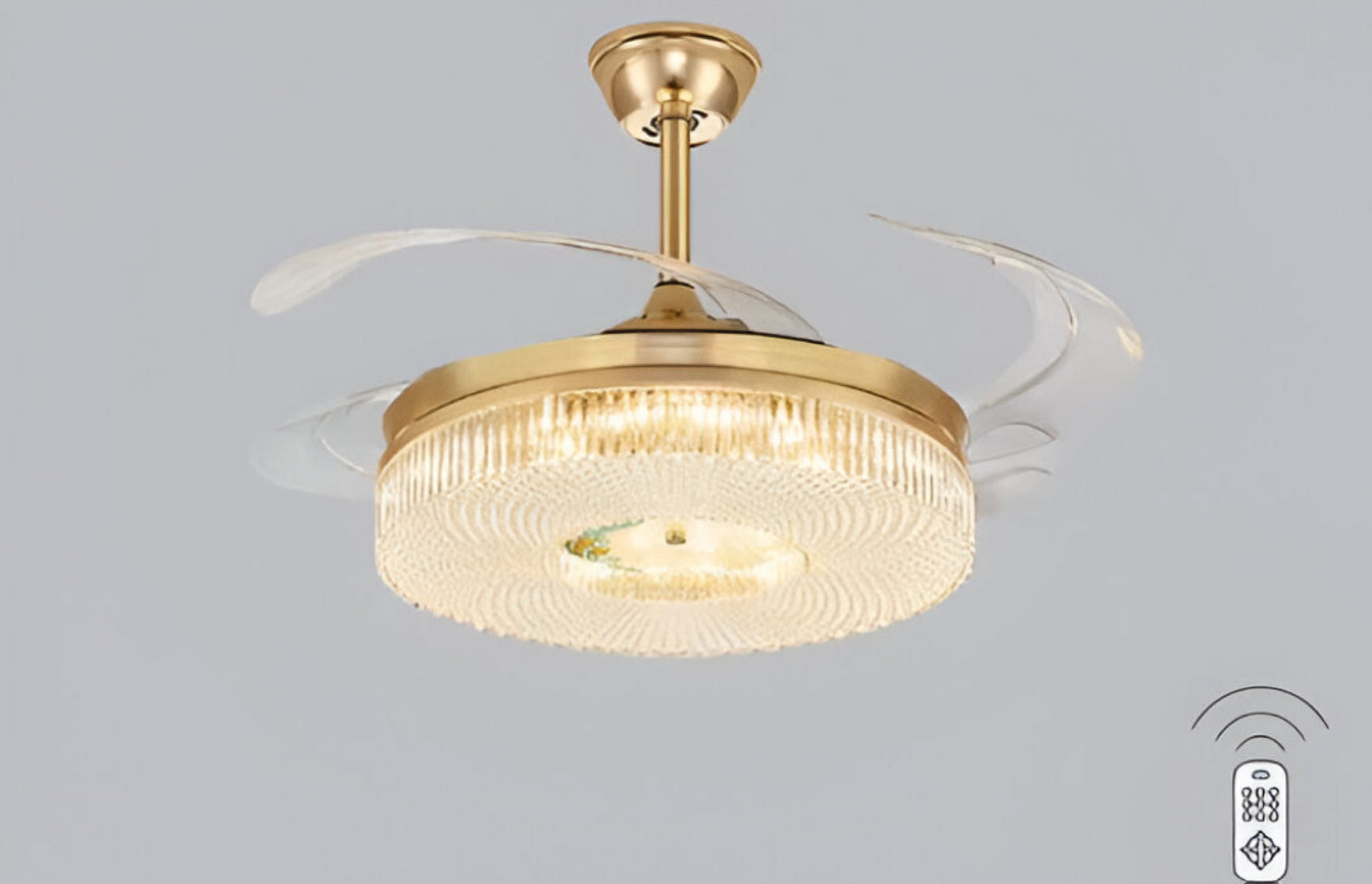 Modern Remote Control LED Ceiling Fan Light