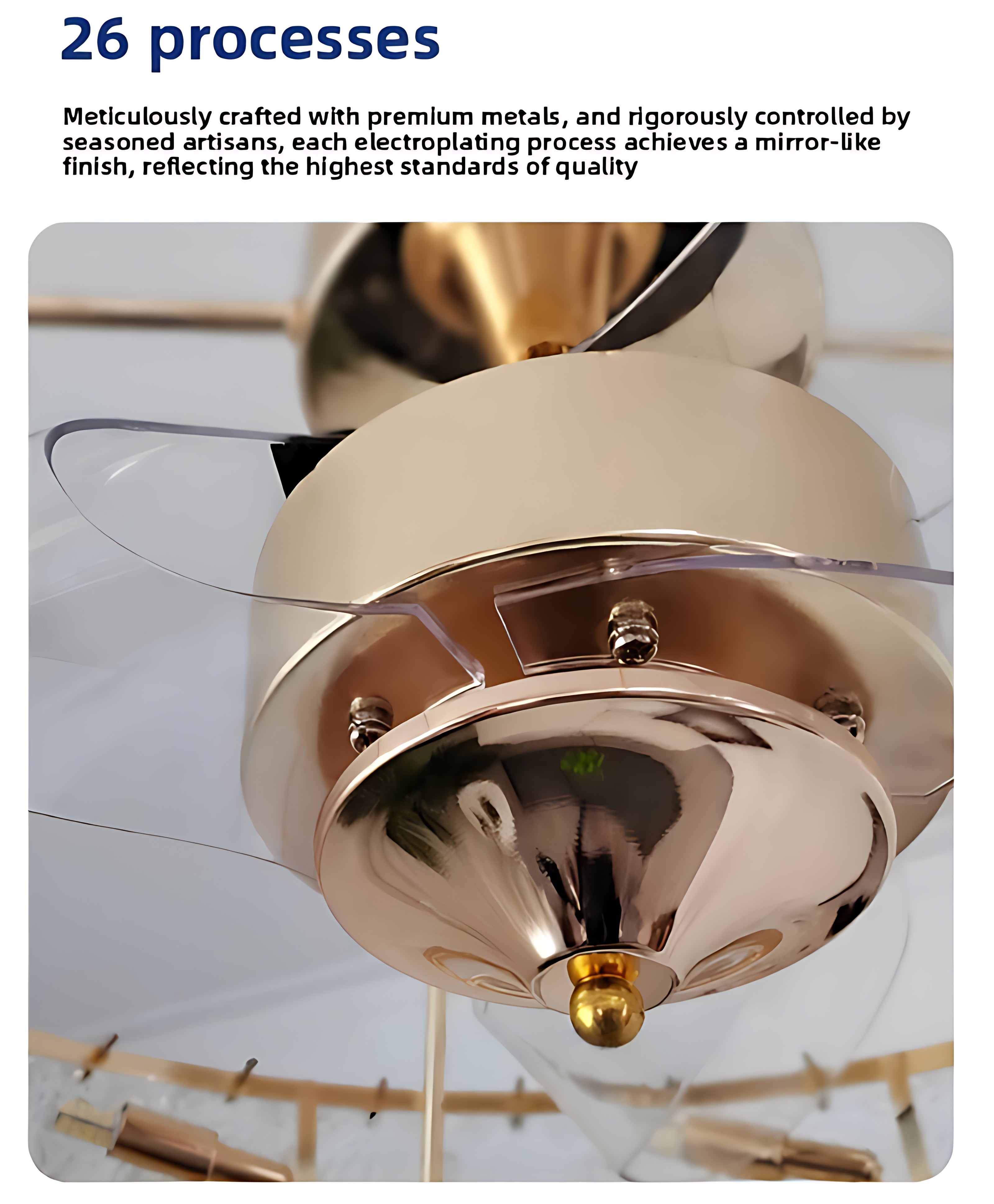 Luxury Ceiling Fan With LED Lights And Remote / Ruchi
