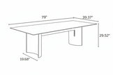Rectangular Marble Dining Table Set With Bench
