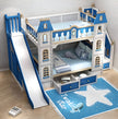 Wooden Castle Bunk Bed With Slide