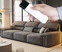 Chenille Fabric Remote Control Extendable Sofa Bed / Ruchi 