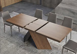Rectangular Extendable Wooden Dining Table Set For 6 / Ruchi