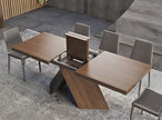 Rectangular Extendable Wooden Dining Table Set For 6 / Ruchi