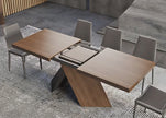 Rectangular Extendable Wooden Dining Table Set For 6