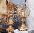 Vintage Metal Candle Holder Glass / Ruchi