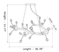 LED Crystal Bubble Tree Branch Chandelier / Ruchi