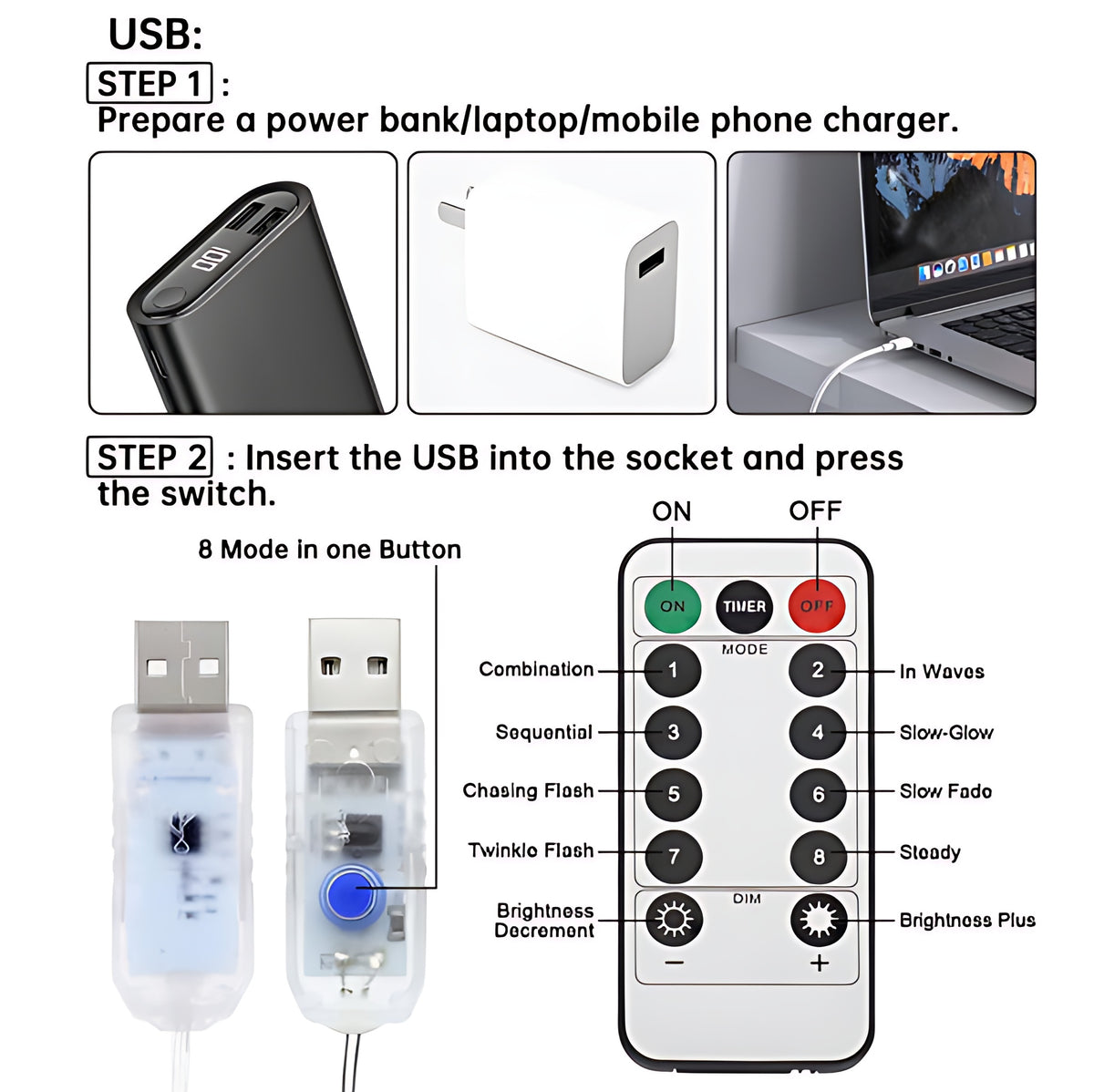 Remote Control Butterfly USB Wall Light /  Ruchi 