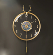Modern Metal Wall Clock With Pendulum / Ruchi
