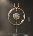 Modern Metal Wall Clock With Pendulum / Ruchi