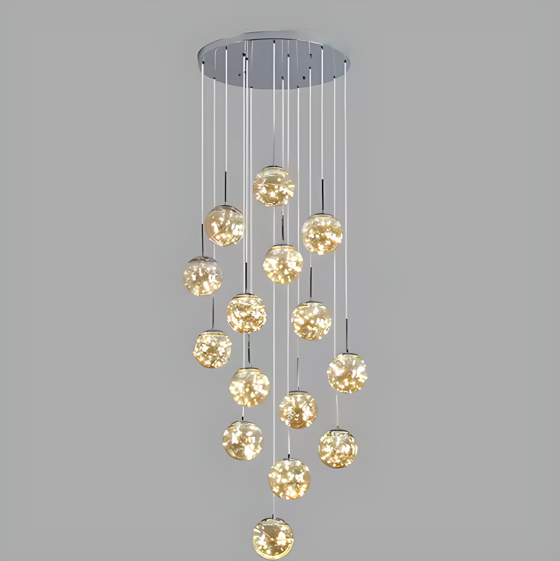 LED Ball Pendant Light Chandelier For Staircase / Ruchi