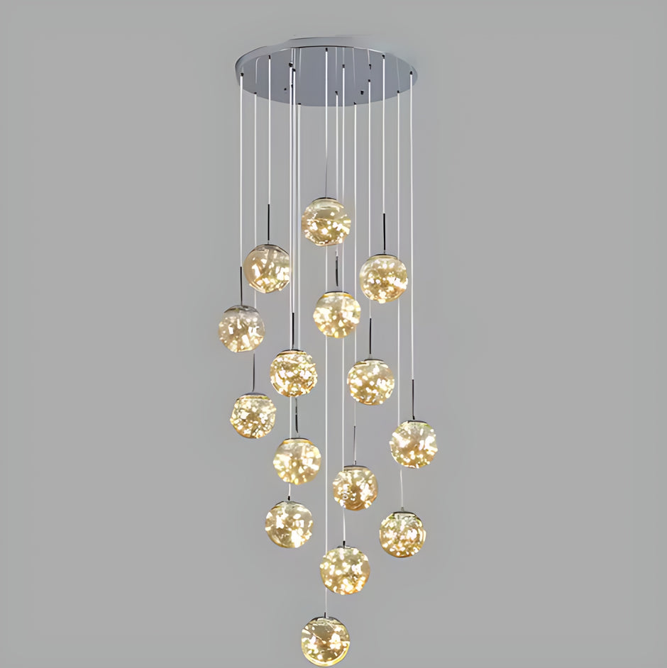 LED Ball Pendant Light Chandelier For Staircase / Ruchi