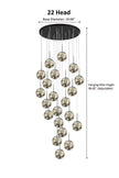 LED Ball Pendant Light Chandelier For Staircase / Ruchi