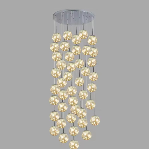 LED Ball Pendant Light Chandelier For Staircase