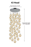 LED Ball Pendant Light Chandelier For Staircase / Ruchi