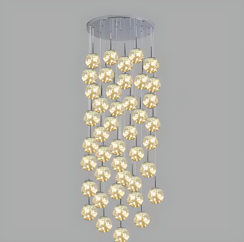 LED Ball Pendant Light Chandelier For Staircase / Ruchi