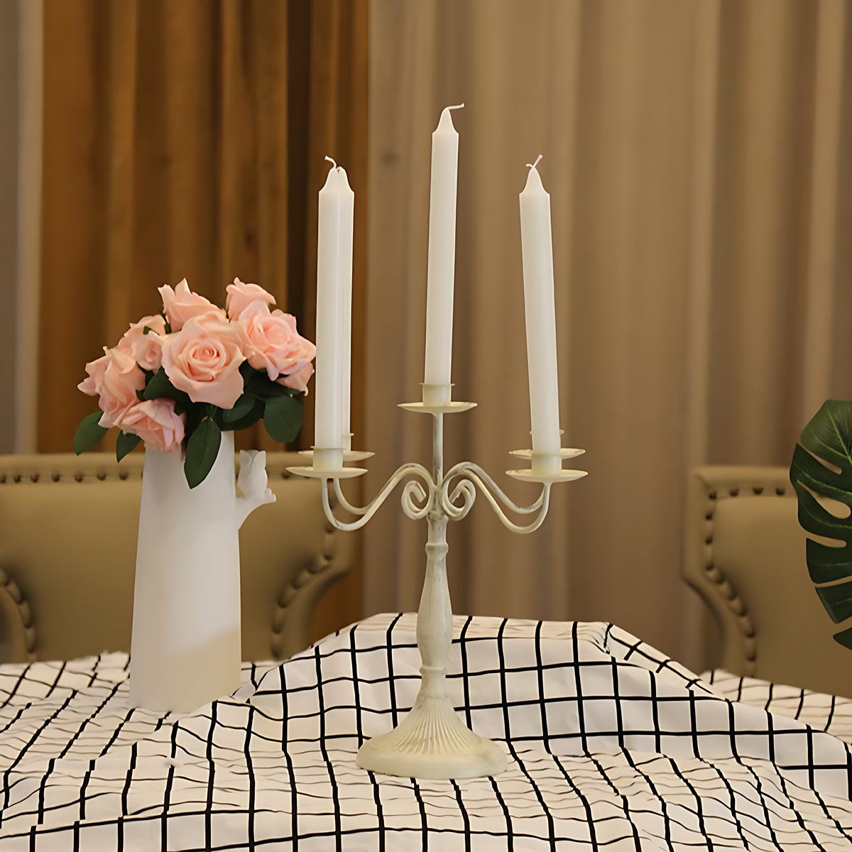 European Style Metal Candlestick Candle Holder / Ruchi