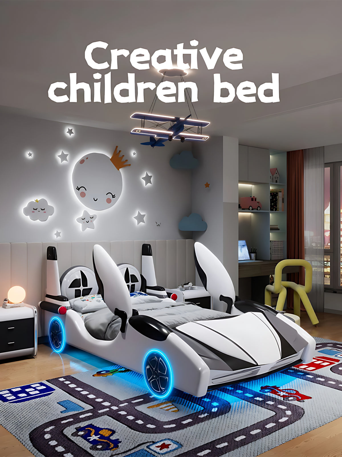 Leather Car Bed with LED & Speaker / Ruchi