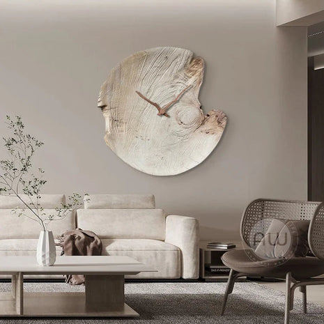 Wood Themed Round Wall Clock