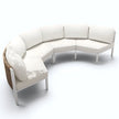Outdoor Patio Semi-Circular Fabric Sectional Sofa / Ruchi