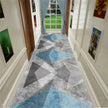 Geometric Non-Slip Polyester Hallway Runner Rug / Ruchi