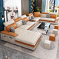 Relaxing U-Shaped Leather Sectional Sofa