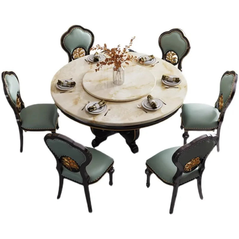 Round Marble Dining Table Set / Ruchi