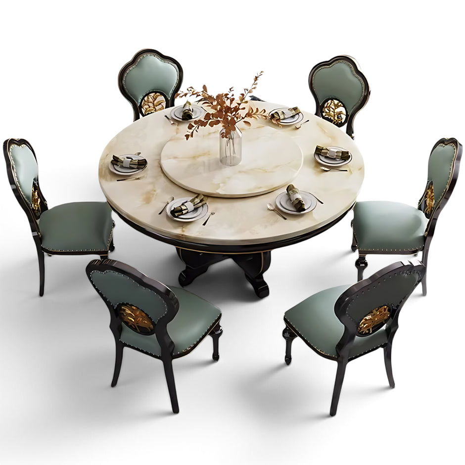 Round Marble Dining Table Set / Ruchi