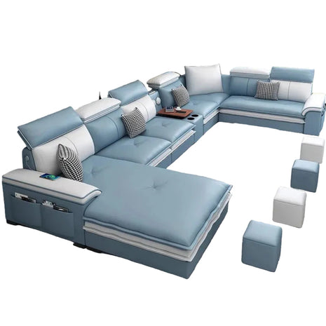 Relaxing U-Shaped Leather Sectional Sofa / Ruchi