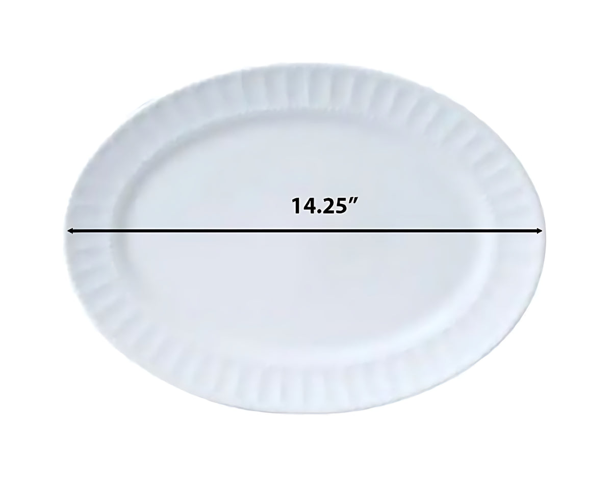 46 Pieces White Ceramic Dinnerware Set For 6 / Ruchi