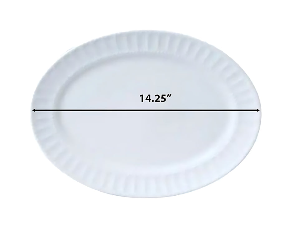 46 Pieces White Ceramic Dinnerware Set For 6 / Ruchi
