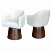 Set Of 2 Piece Chenille Fabric Wooden Chairs Set / Ruchi