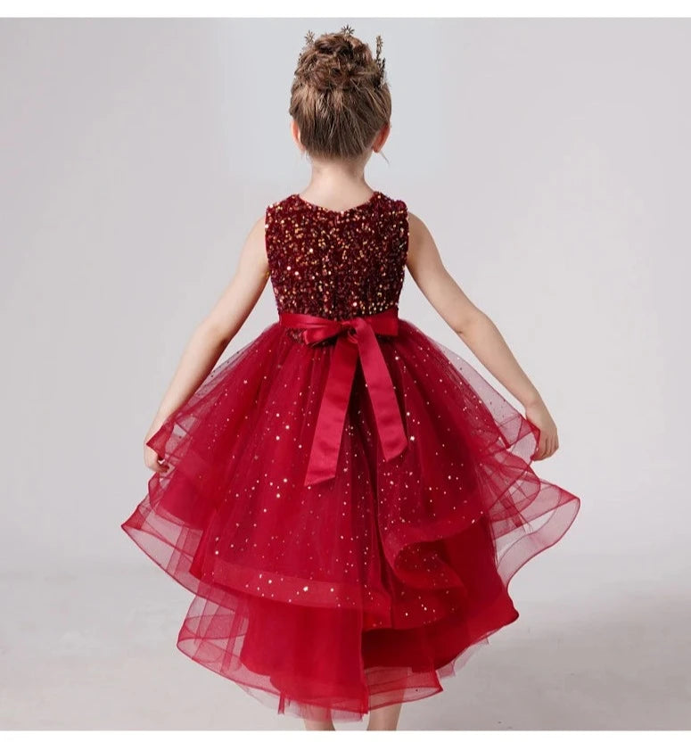 Sleeveless Kids Party Dress With Tulle Skirt / Ruchi 