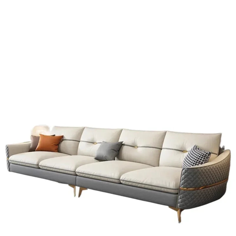 Elegant 4 Seater Leather Sofa