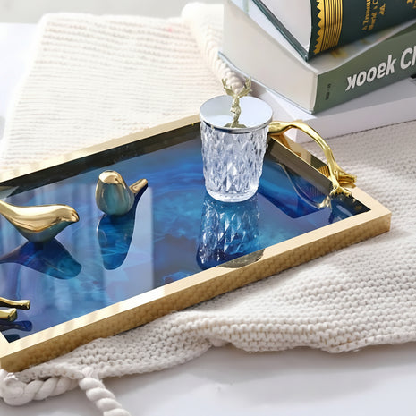 Metal Serving Tray With Handles / Ruchi