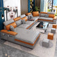 Relaxing U-Shaped Leather Sectional Sofa