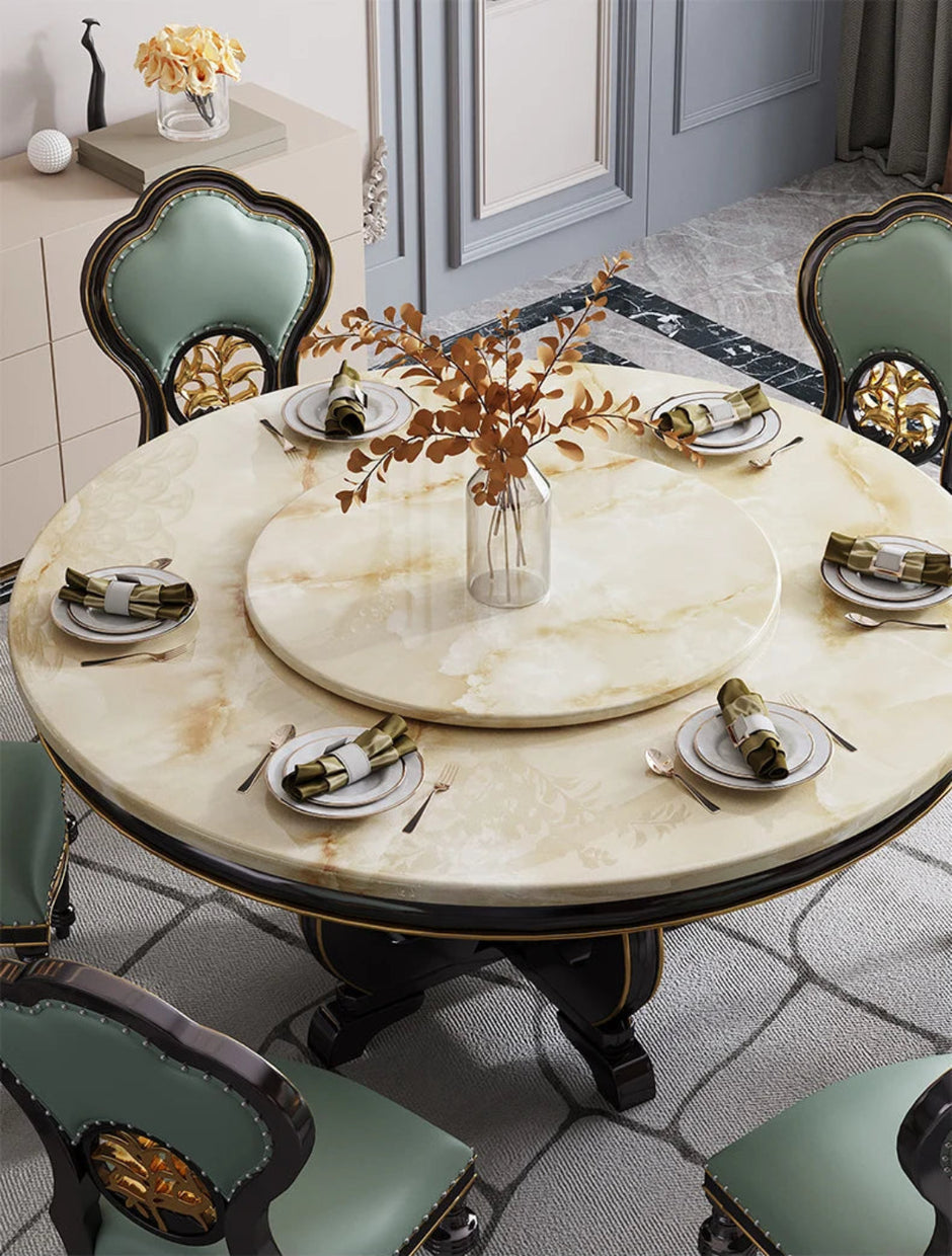 Round Marble Dining Table Set / Ruchi