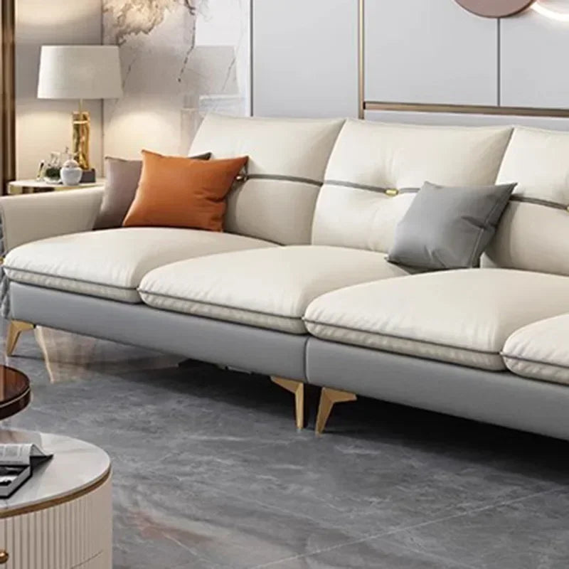 Elegant 4 Seater Leather Sofa / Ruchi