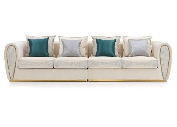 Post Modern 3 Pieces Fabric Upholstered Sofa Set / Ruchi