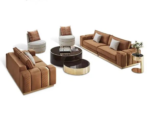 4 Piece Fabric Sectional Sofa Set / Ruchi